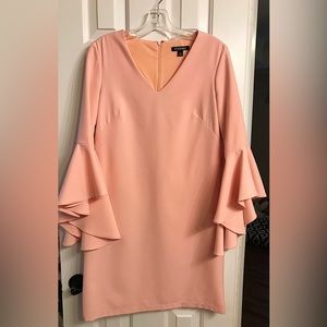 Dress Barn dress in a Dusty Rose Pink Loose Fit with Beautiful Bell Sleeves